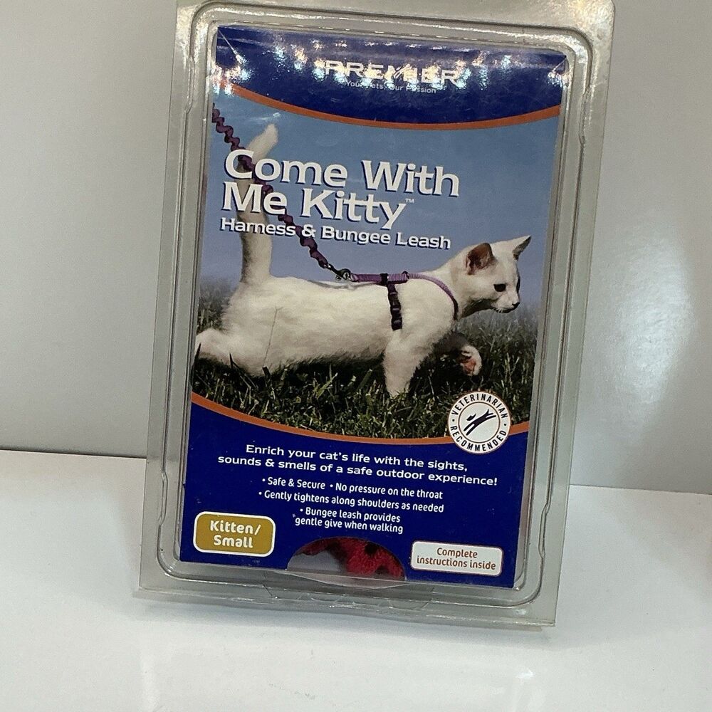 Premier Come With Me Kitty Harness Bungee Leash Red Kitten Small Cat